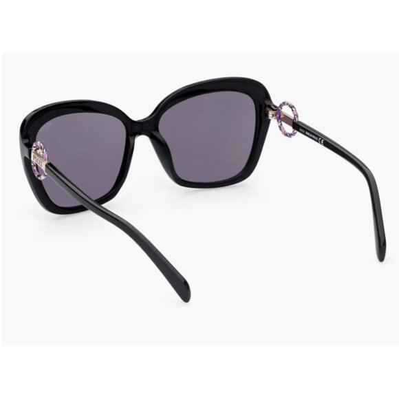 58mm Butterfly Sunglasses Emilio Pucci  Shiny Black  Smoke main image 9